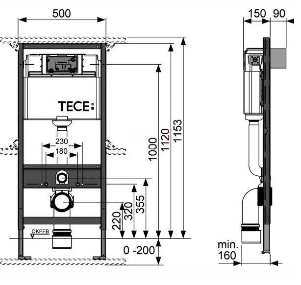 Инсталляция Tece с унитазом BelBagno Alpina BB10100CH, сиденье микролифт, комплект K400600/BB10100CH/BB2032SC