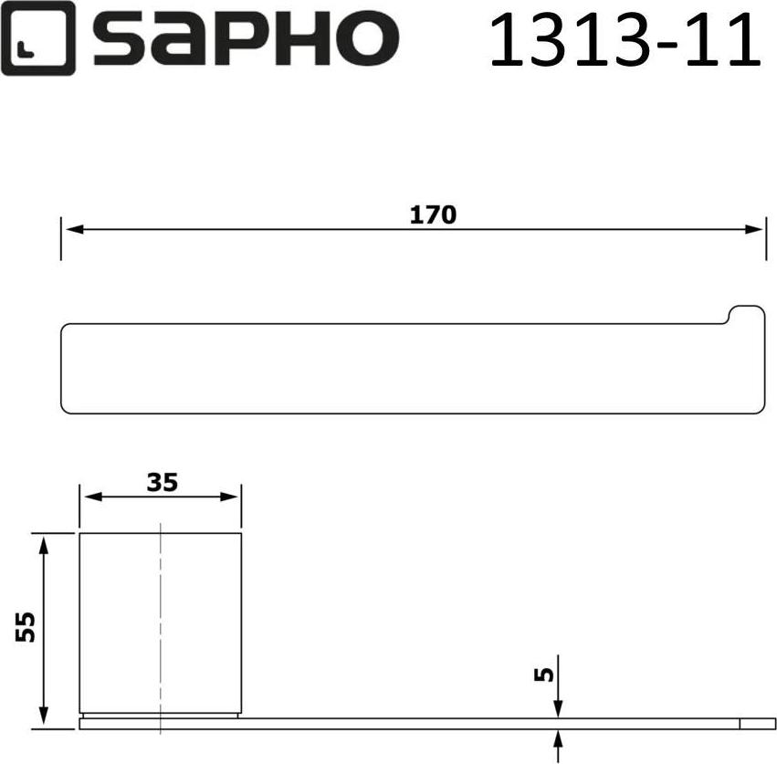 Держатель туалетной бумаги Sapho Everest 1313-11, хром