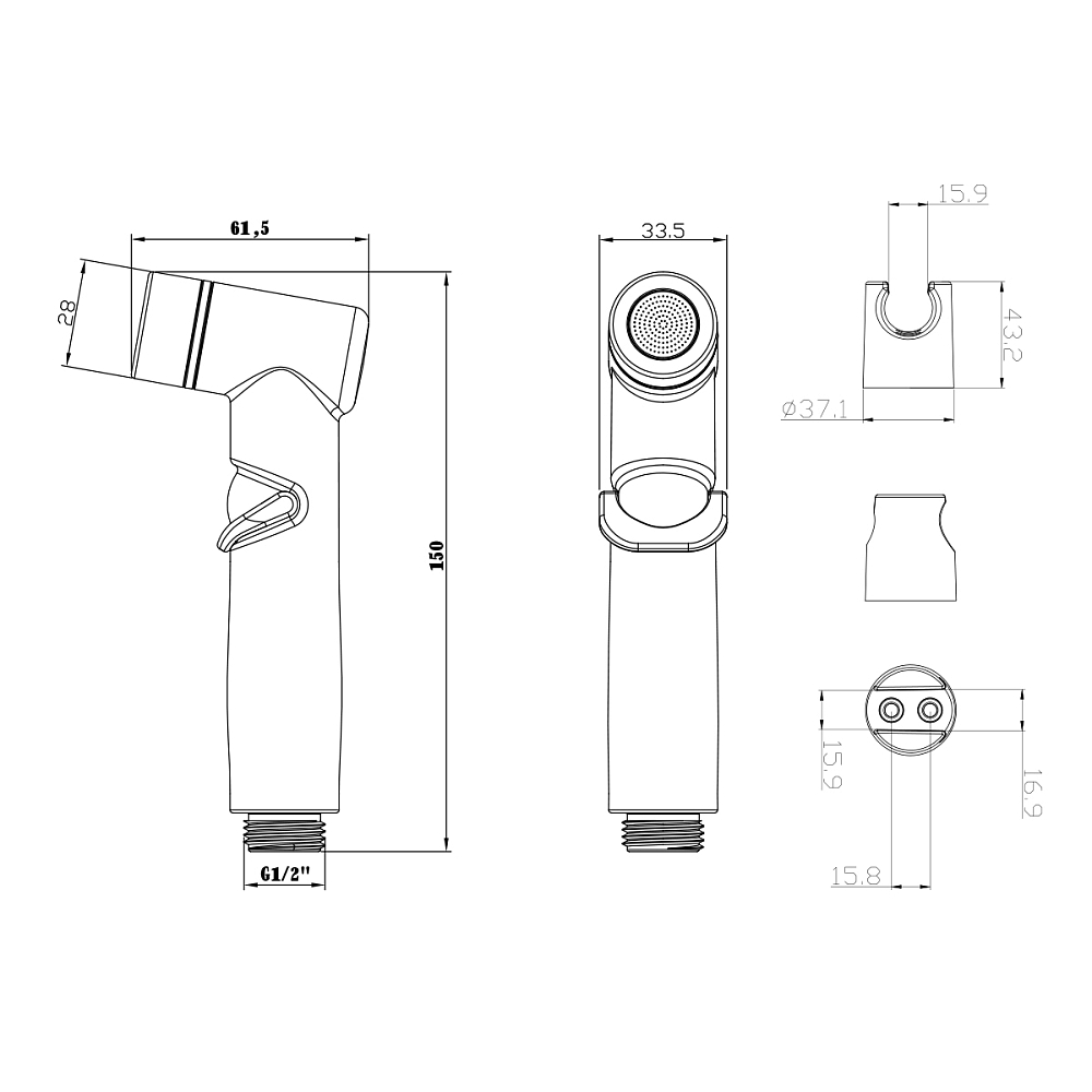 Душ гигиенический Lemark LM8088C хром