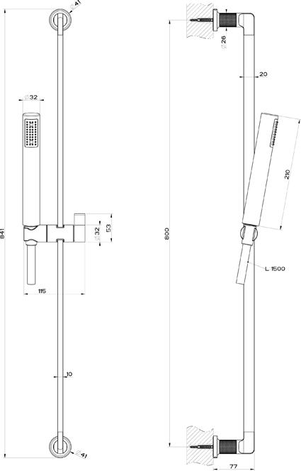 Душевой гарнитур Gessi Inciso 58145#299, black XL