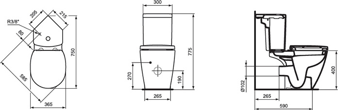 Бачок для унитаза Ideal Standard Connect Space E120201