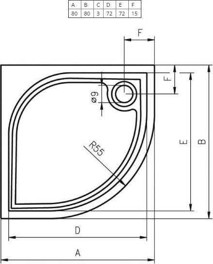 Душевой поддон Riho Kolping DB10 80x80 см R55 белый + сифон, D004001005