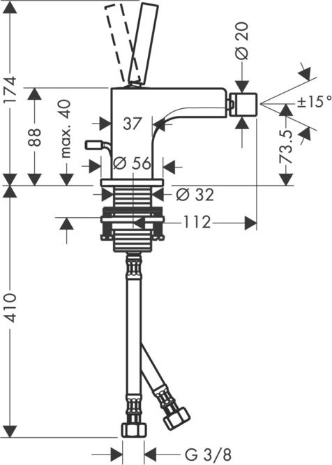 Смеситель для биде Axor Citterio 39210300, красное золото