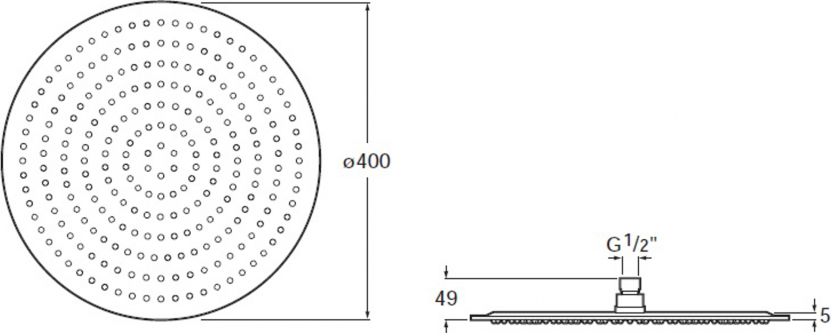 Верхний душ Roca Rainsense 5B2650C00, хром