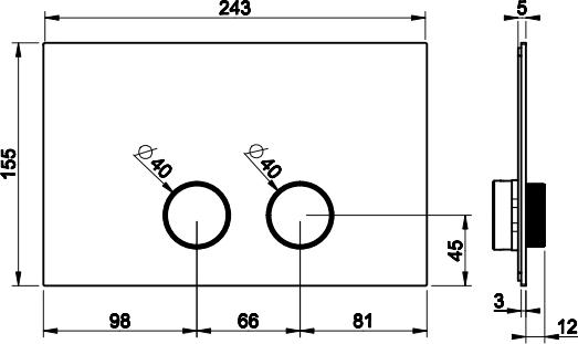 Кнопка смыва Gessi Ingranaggio Geberit Sigma 8 e Sigma 12 54635#031, хром