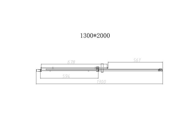 Душевая дверь Vincea Dice VDS-4D130CLB 130x200 см, черный, стекло прозрачное