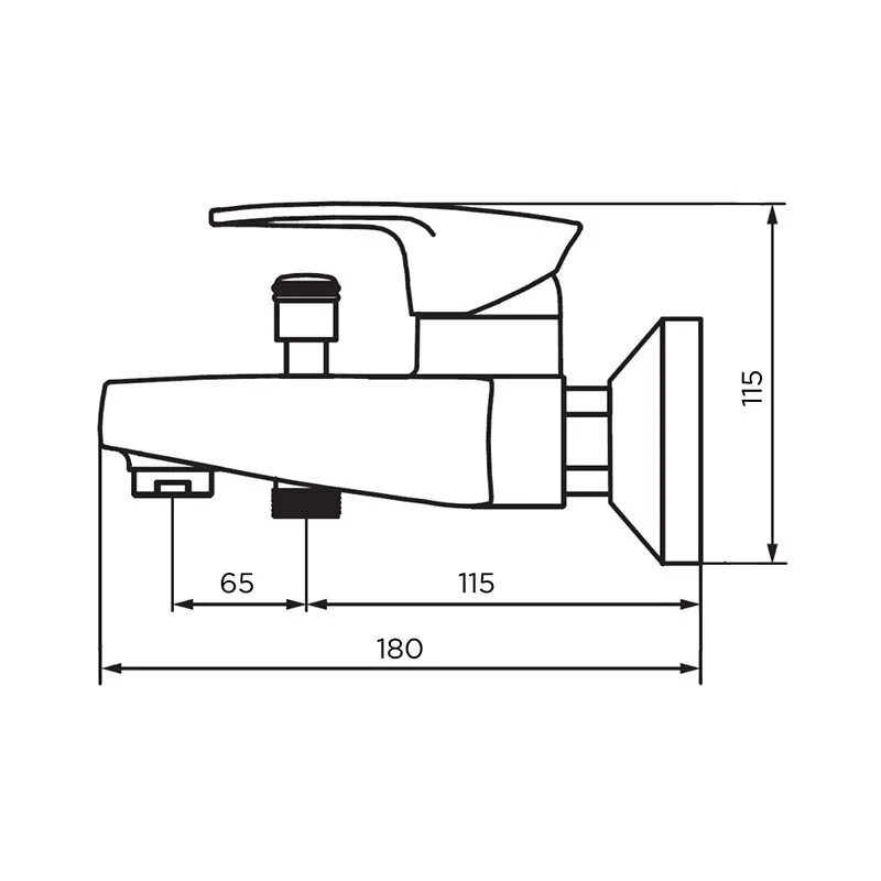 Смеситель для ванны с душем Dorff Alpha D9010000BL черный