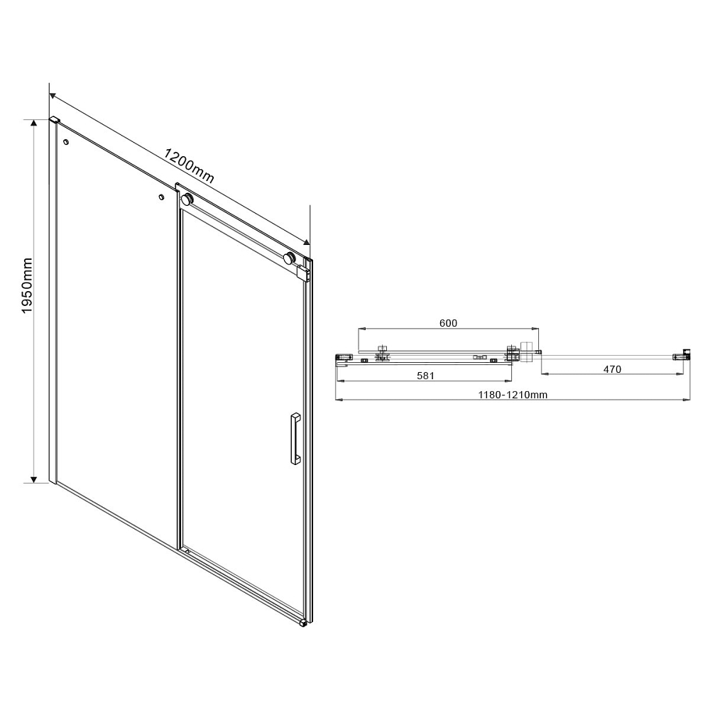 Душевой уголок Vincea Como VSR-1C9012CL 120x90, хром, стекло прозрачное