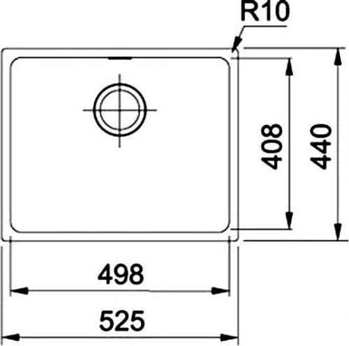 Кухонная мойка 52 см Franke Sirius SID 110-50 3,5" 125.0443.352, полярный белый