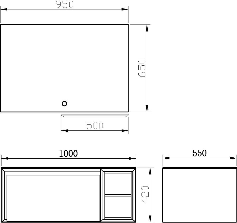 Тумба с раковиной Orans BC-V8102-1000 100 8102000, серый