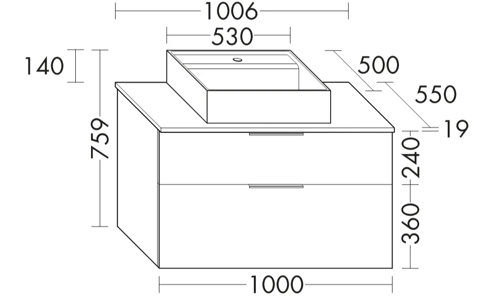 Тумба под раковину Burgbad Eqio SGUP100F2010C0001G0146*11 черный