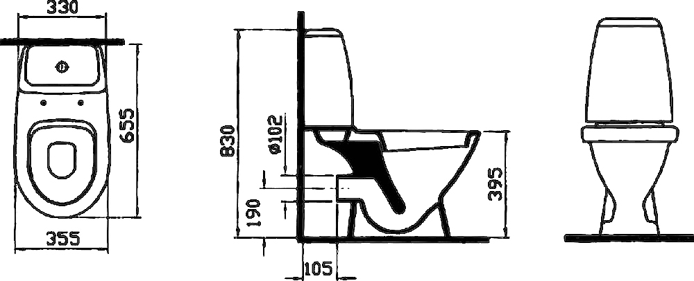 Унитаз-компакт VitrA Grand 9763B003-0567 с сиденьем