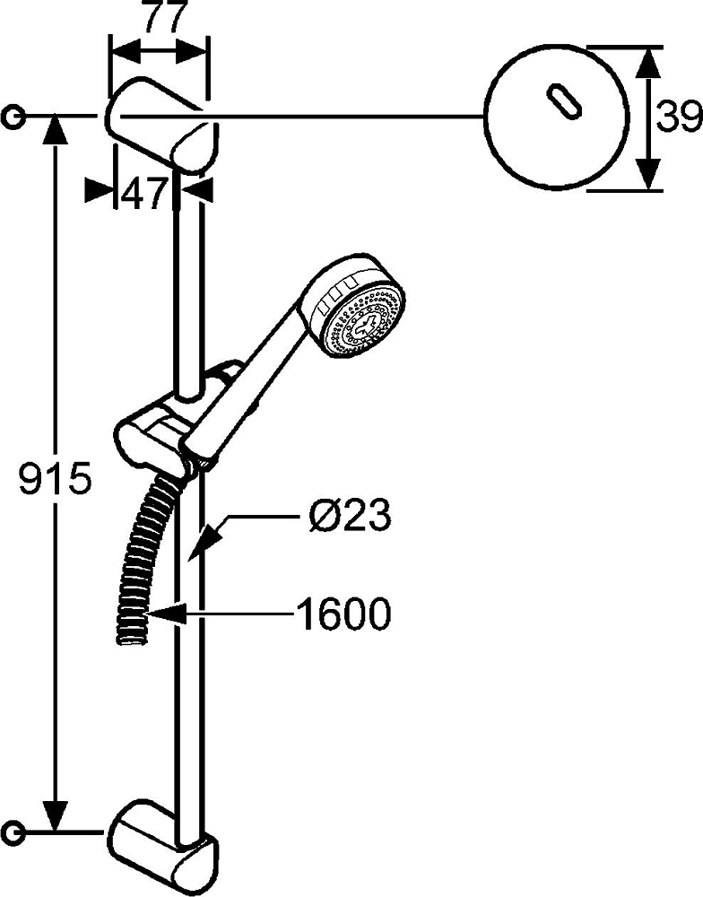 Душевой гарнитур Kludi Zenta 6084005-00