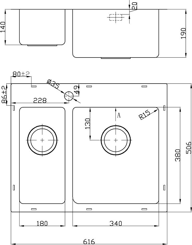 Кухонная мойка Oulin OL-FTR202R