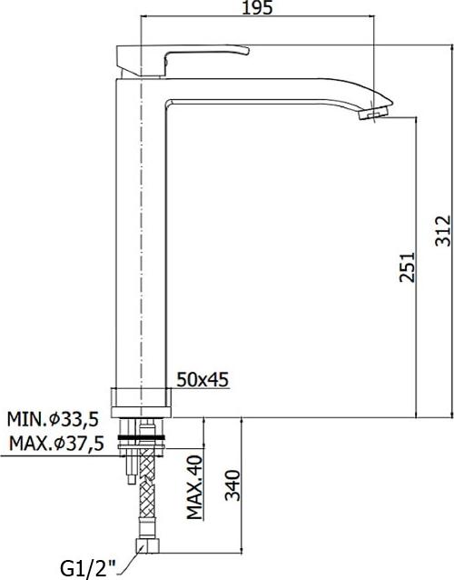 Смеситель Paffoni Level LES081CR для раковины