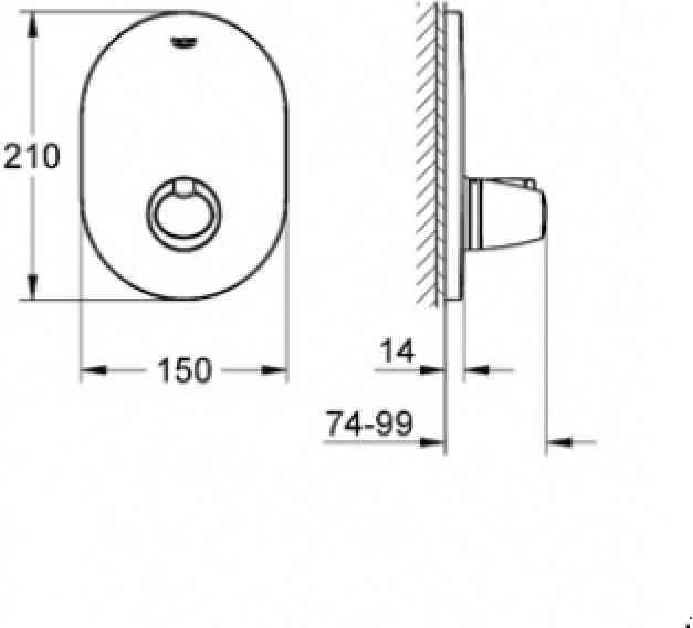 Внешняя часть термостата Grohe Grohtherm 3000 19356000