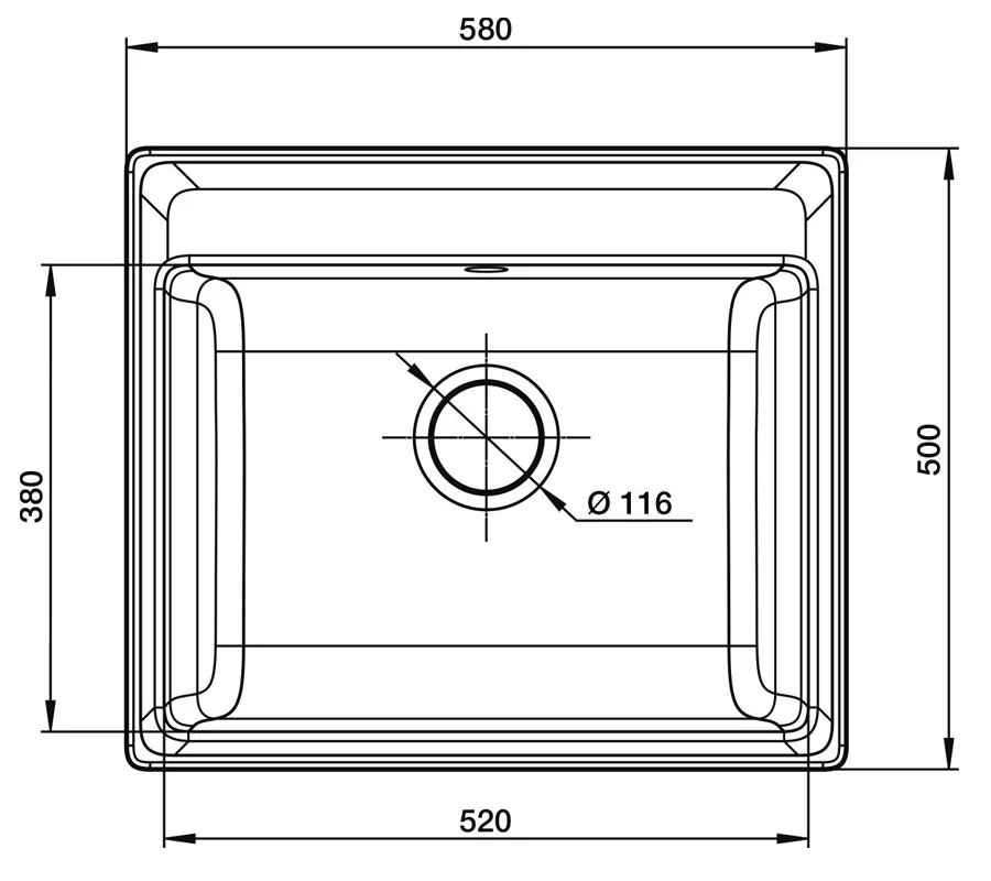 Кухонная мойка GranFest Vertex V-580 бежевый бежевый