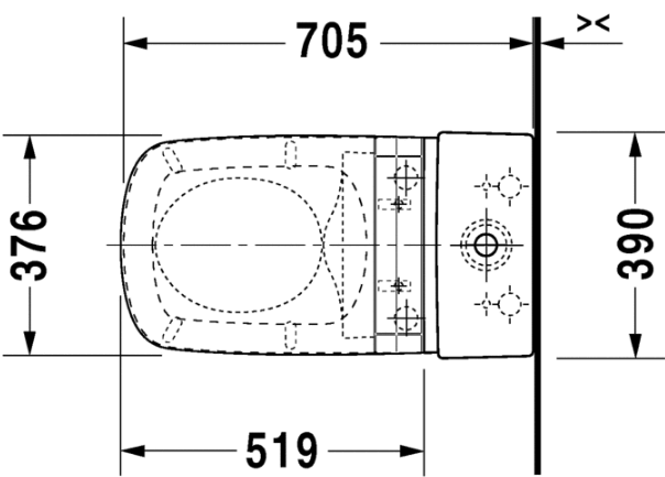 Напольный унитаз Duravit DuraStyle 2156590000 с бачком 0935100005