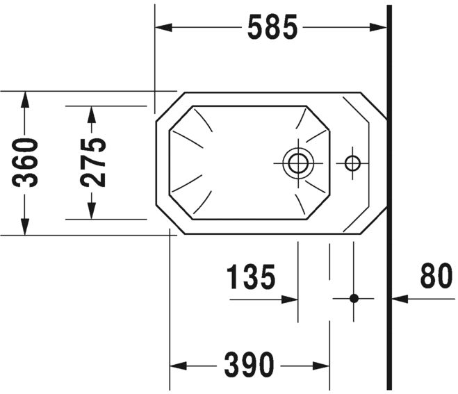 Подвесное биде Duravit 1930 Series 0266100000