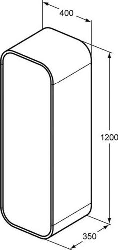 Шкаф-пенал 40 см Ideal Standard Dea T7874S3, светло-коричневый