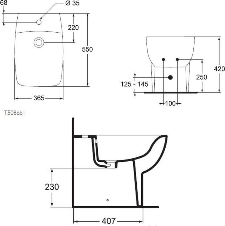 Напольное биде Ideal Standard Cantica T508661