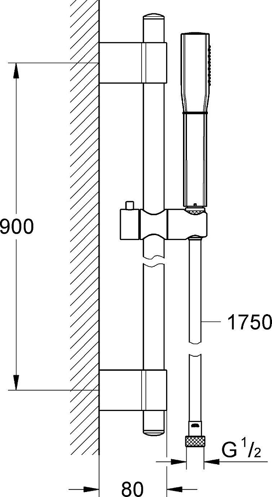 Душевой гарнитур Grohe Grandera 26038000