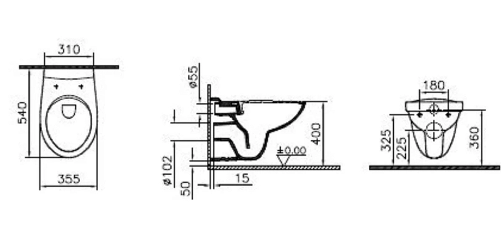 Инсталляция Vitra с унитазом Vitra SpinFlush 9842B003-7200, сиденье микролифт, клавиша хром, комплект