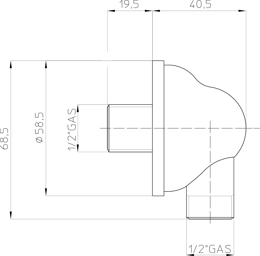 Шланговое подключение Bossini Charleston V00014 BR