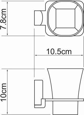 Стакан WasserKRAFT Kammel Leine K-5028W, белый