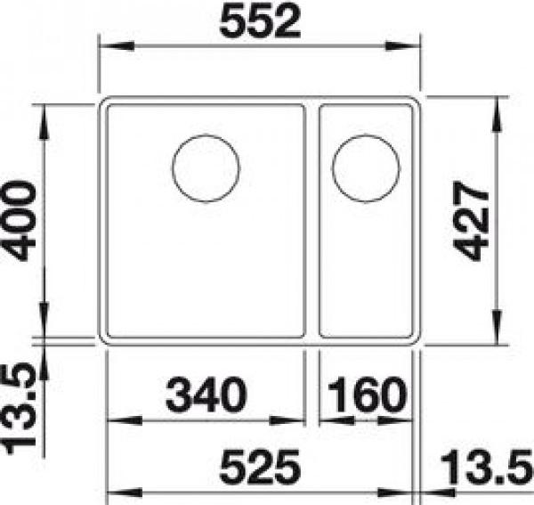 Кухонная мойка Blanco Subline 340/160-F 523568 антрацит