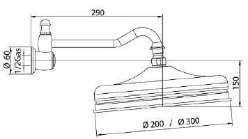 Душ верхний Bandini Antico 647820ZZ06 желтый