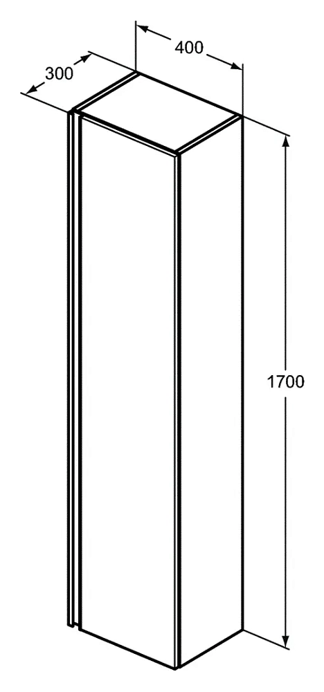 Шкаф-пенал Ideal Standard Tesi T0054PH серый