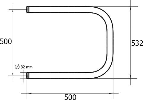 Полотенцесушитель водяной Terminus П-образный П 500*500 4620768881596