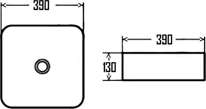 Раковина AQUAme 39 AQM5011MB, черный матовый