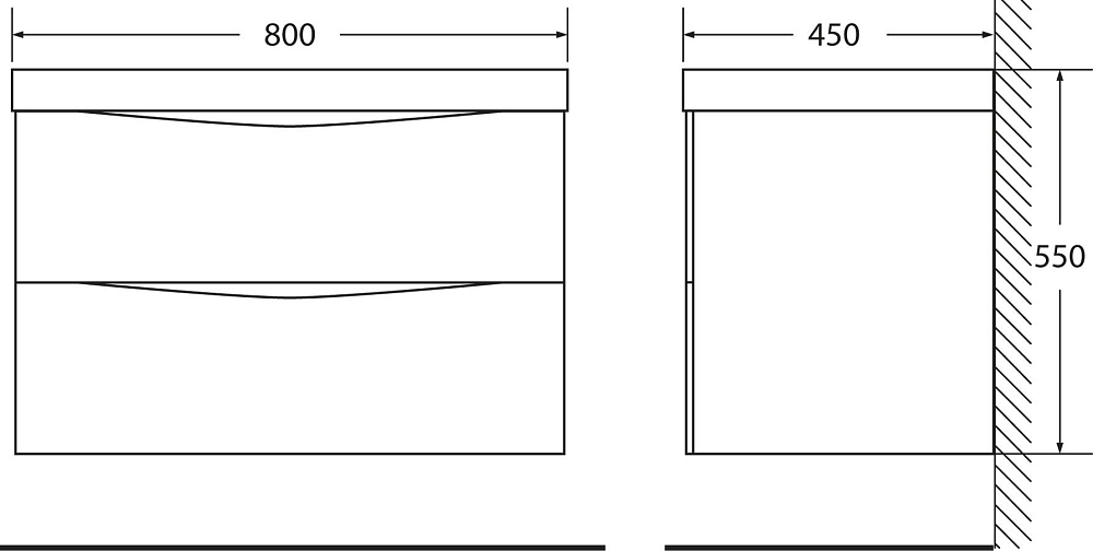 Тумба с раковиной BelBagno Marino 80 bianco opaco