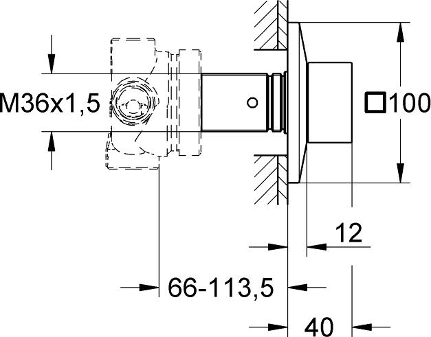 Переключатель потоков Grohe Allure Brilliant 19798AL0 тёмный графит, матовый