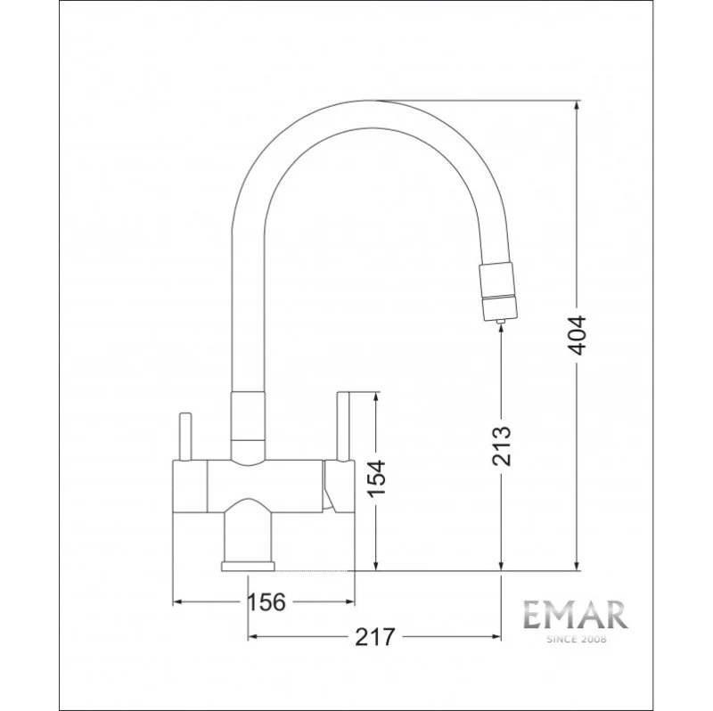 Смеситель для кухни Emar Best ЕС - 3015 PVD Coppery медь