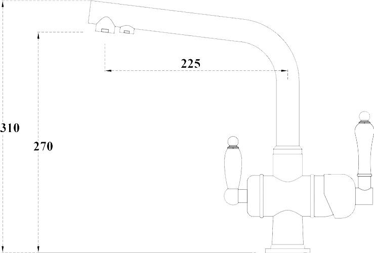 Смеситель Zorg Clean Water ZR 328 YF песочный для кухонной мойки