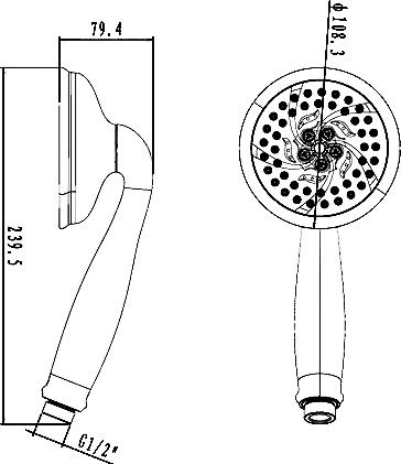 Душевая лейка Berholm Coruna COR5F10B18