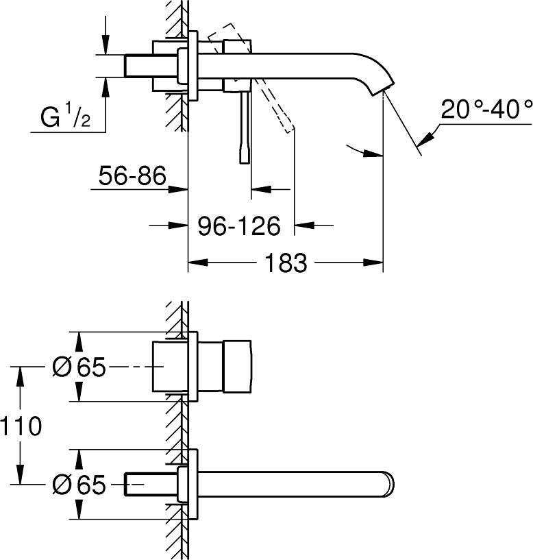 Смеситель для раковины Grohe Essence 19408A01