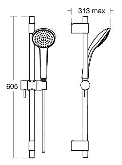 Душевой гарнитур Ideal Standard Idealrain B9833AA хром