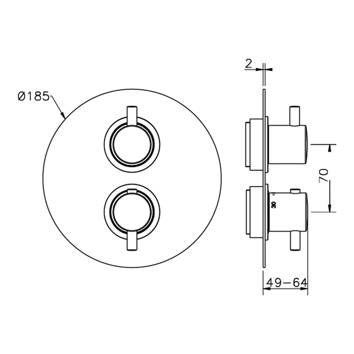 Смеситель для душа Cisal Less New LN01810040 черный