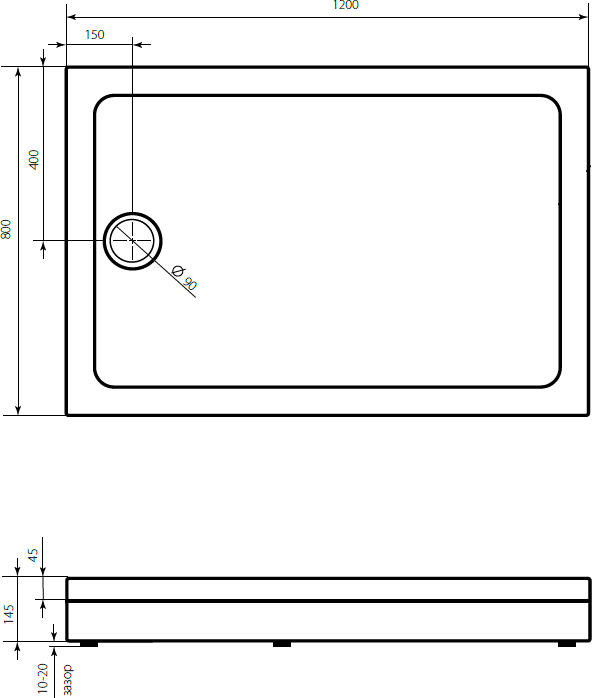 Душевой уголок STWORKI Эстерсунд 120x80 см профиль хром матовый, прозрачное стекло, с поддоном