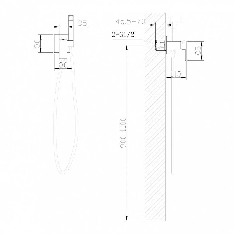 Душ гигиенический Abber Daheim AF8226G золото