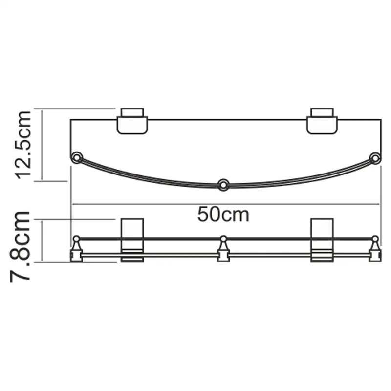 Полка WasserKRAFT Lopau К-6000 K-6044 хром;белый