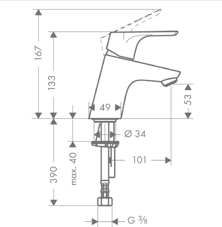 Смеситель для раковины Hansgrohe Focus 31604000, хром