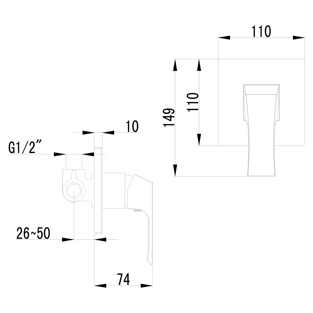 Смеситель для душа Lemark Unit LM4523C хром