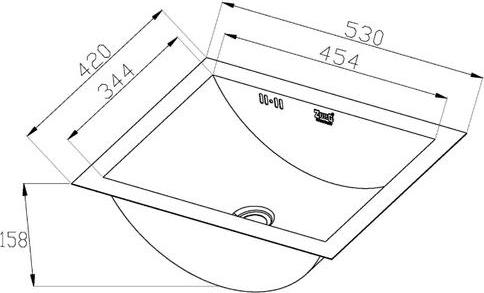Кухонная мойка Zorg Inox X 53х42х15,8 SX-5342