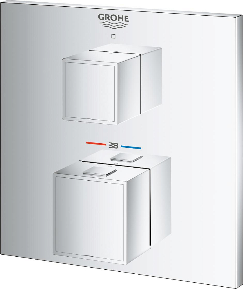 Внешняя часть термостата Grohe Grohtherm Cube 24153000 хром