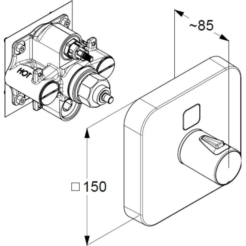 Смеситель для душа Kludi Push 389010538 хром